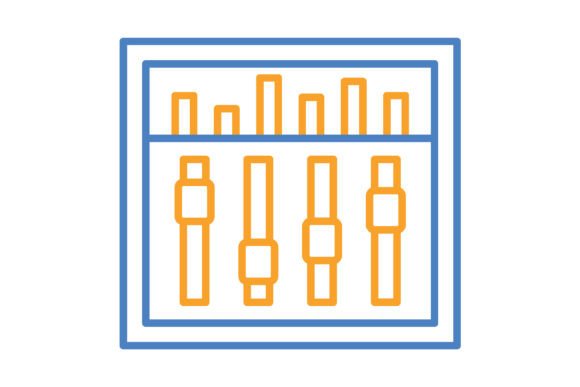 Controls Blue Orange Line Icon: A Versatile Asset for Modern Projects