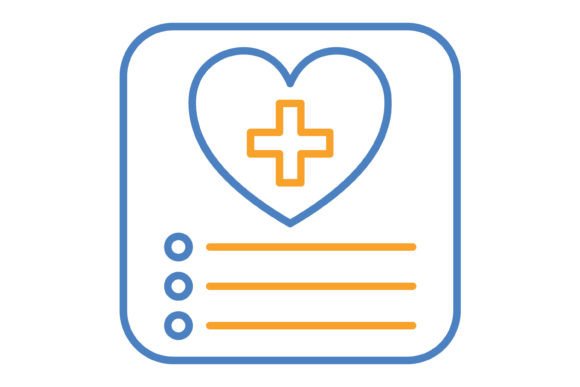 Daily Health App Blue Orange Line Icon: A Versatile Visual Toolkit