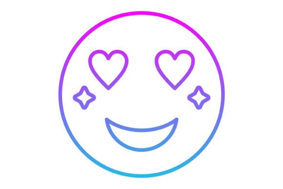 Emoticon Line Gradient Icon: A Practical Asset for Digital and Print Design