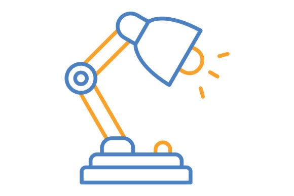Evaluating the Lamp Blue Orange Line Icon Set for Versatile Design Projects