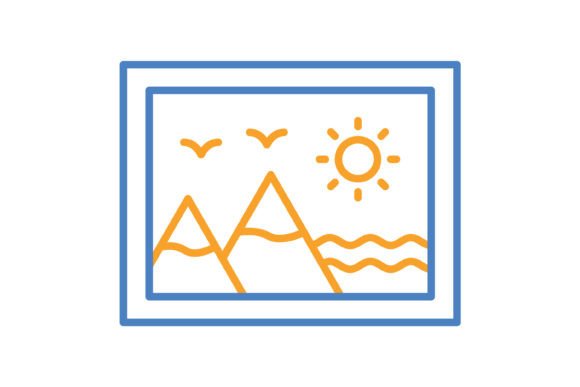 Evaluating the Painting Blue Orange Line Icon Set for Your Design Projects
