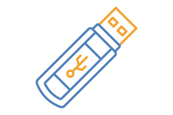Everything You Need to Know About the Pen Drive Blue Orange Line Icon Set