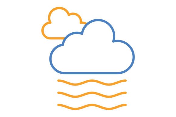 Fog Blue Orange Line Icon: Streamlining Visual Design for Dynamic Projects