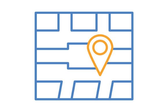 Mastering Map Location Blue Orange Line Icon for Modern Digital Projects
