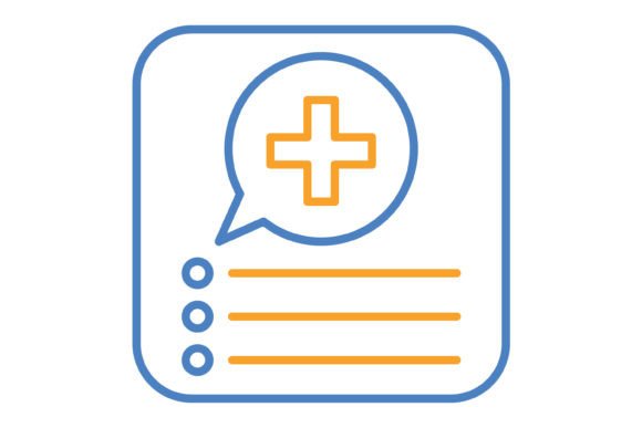 Medical App Blue Orange Line Icon: The Design Asset Powering the Future of Digital Health