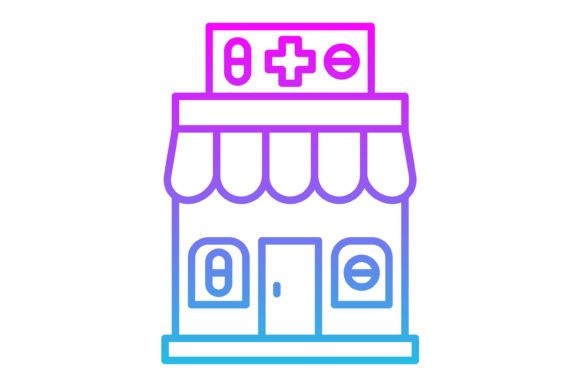Pharmacy Line Gradient Icon: A Practical Asset for Healthcare Design