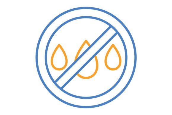 Practical Creativity with No Water Blue Orange Line Icon