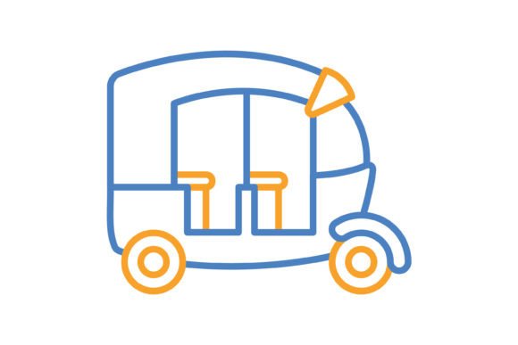 Rickshaw Blue Orange Line Icon: A Practical Evaluation for Designers