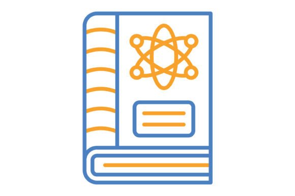 Science Book Blue Orange Line Icon: A Designer's Essential Asset