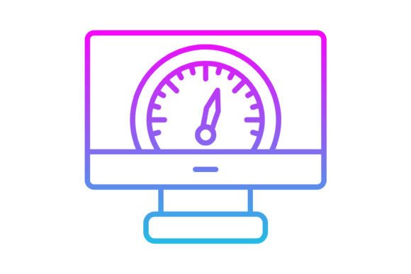 Speed Test Line Gradient Icon: Elevating Visual Communication