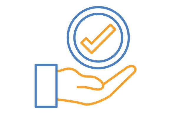 Streamline Your Workflow with Approve Blue Orange Line Icons