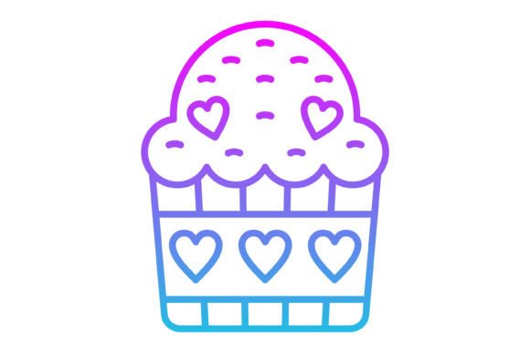 Unlocking Design Potential with the Cupcake Line Gradient Icon Set